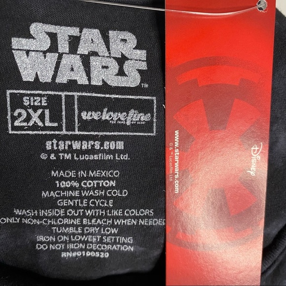 Star Wars Lord Vader Rising Tour Shirt 2XL Red Black Fandom Empire - Picture 3 of 9
